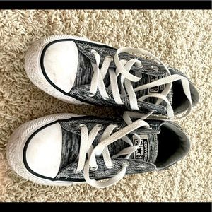 Brand new converse. Grey white mix. Worn once. Selling to downsize my closet.